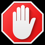 ícone bloqueado de anúncios